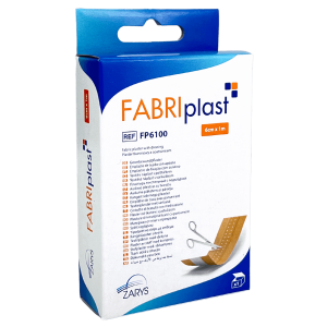 Przylepiec tkaninowy z opatrukiem 8cmx1m Fabriplast
