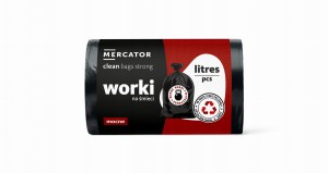 Mercator worki na śmieci mocne, 60 l, czarne, 50 szt